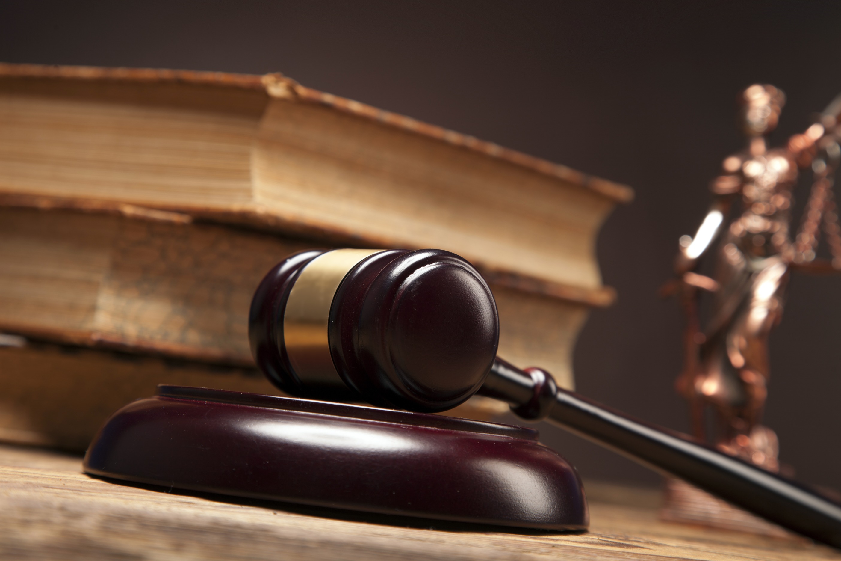 Gavel resting above its sounding block